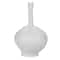 Hello Honey® 11" Round Whitewashed Decorative Paper Mache Taper Holder